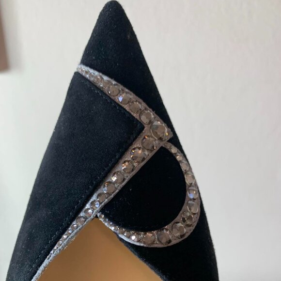 NWB CHRISTIAN LOUBOUTIN CL 80 Swarovski crystal-embellished suede pumps - Picture 7 of 8